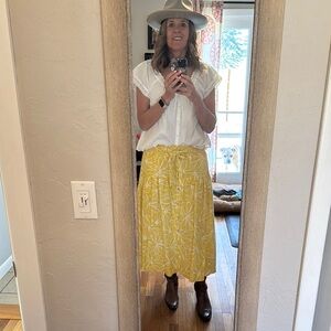 Yellow Floral Skirt